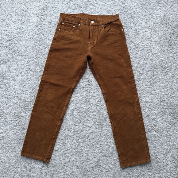 Levi's Men's Corduroy Pants SZ 32X27 Brown Straight Leg - Picture 1 of 11
